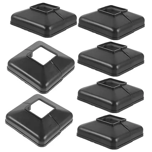 Produktbild: OKUMEYR Vinyl-Pfostenrock-Abdeckungen 6 Stück Pfostenkappen für Zaunpfosten Veranda Treppengeländer dekorative Kappe Kunststoff einfach zu installieren