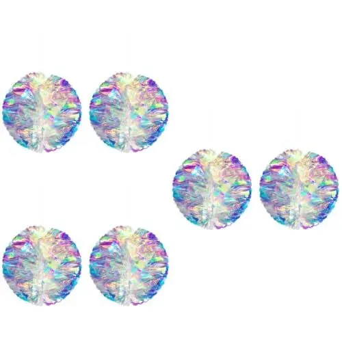 Produktbild: OKUMEYR 6 STK Bunter Ball Schillerndes Partyzubehör-Set Folienfaltdekor Hochzeitsdekoration Dekorationen Wabenball Pom Pom Kugel Zum Aufhängen An Der Decke Wabenparty Dekoration