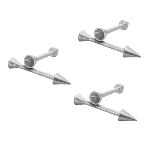 Produktbild: OKUMEYR 6 STK Gebäckkegelhalter Backen Dessertlöffel Kuchendekorations-nagelhalter Gebäck Tipps Spender Für Kuchenglasuren Stange Nagel Kunst Dekoration Kuchenrohrstäbchen Silver