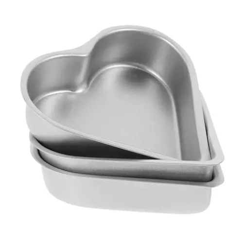 Produktbild: OKUMEYR 2 Sets Herzform Herzförmige Backform Pudding Gelee Leicht Zu Reinigen Mini-pfannen 3 Stück X 2
