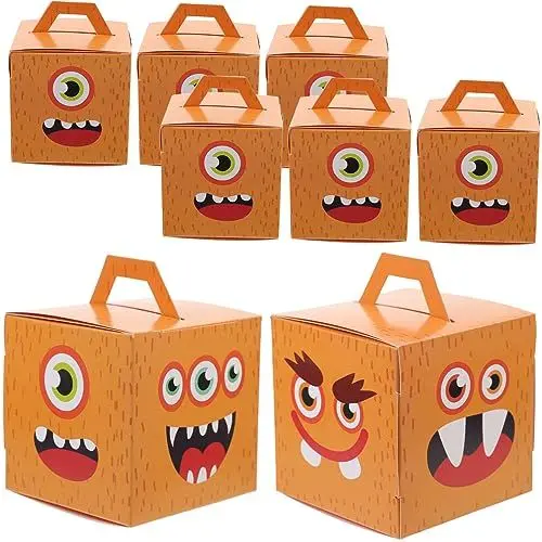 Produktbild: OKUMEYR Halloween-süßigkeitenboxen Verpackung Für Snacks Dekorative Behälter Tragbar Für Partys 8 Stück Für Halloween-feste