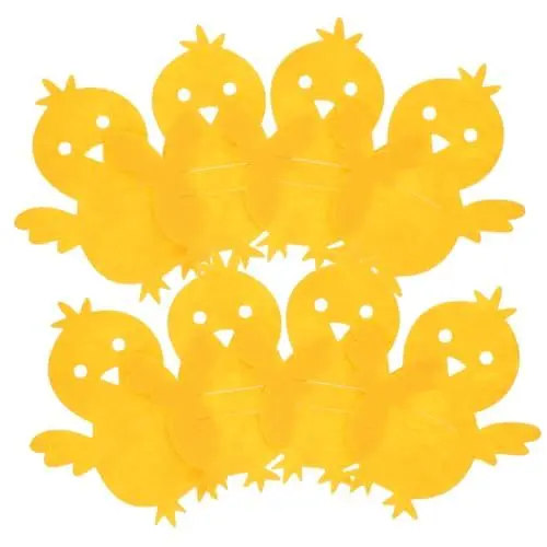 Produktbild: OKUMEYR 8st Küken Bestecktasche Osterbesteckhalter Bezaubernde Bestecktaschen Ostern-gabeltasche Bestecktaschen in Hühnerform Weihnachtsbesteckhüllen Utensilienablage Yellow Vlies