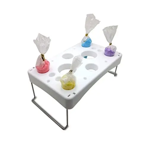 Produktbild: OKUMEYR Kuchencreme-spritztüllen-aufbewahrungshalter Spritzbeutelhalter Ständer Spritzbeutelständer Kuchendekorationswerkzeug Kunststofftisch