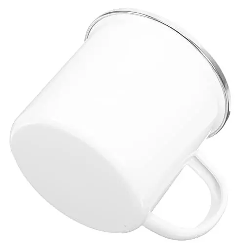 Produktbild: OKUMEYR Campingbecher Mit Deckel Emaille-becher-set Für Outdoor Hitzebeständige Becher Tragbare Emaille-becher Für Unterwegs