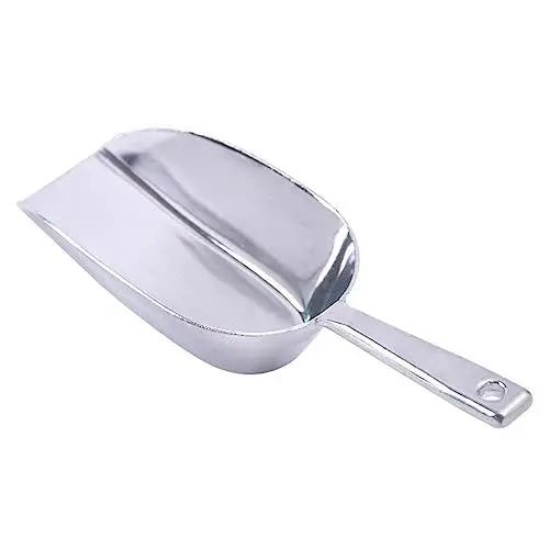 Produktbild: OKUMEYR Schaufel in Lebensmittelqualität Multifunktionale Mehl- Und Getreideschaufel Robuste Aluminiumlegierung Komfortabler Ergonomischer Griff Für Die Küche