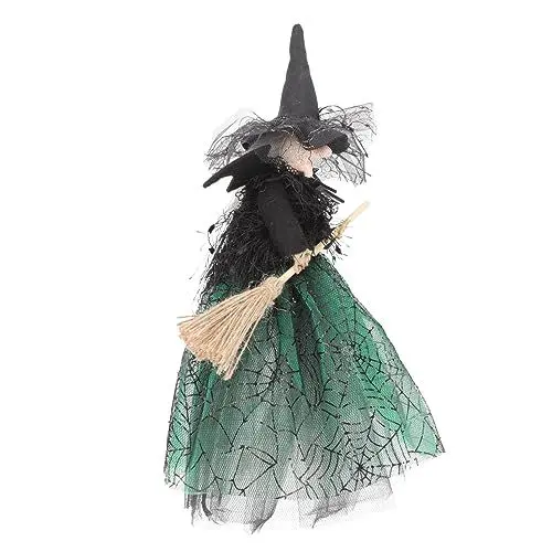 Produktbild: OKUMEYR Halloween Dekorationen Hexenkostüm Halloween Zarte Desktop Figur Festliche Accessoires Haushalts Puppe