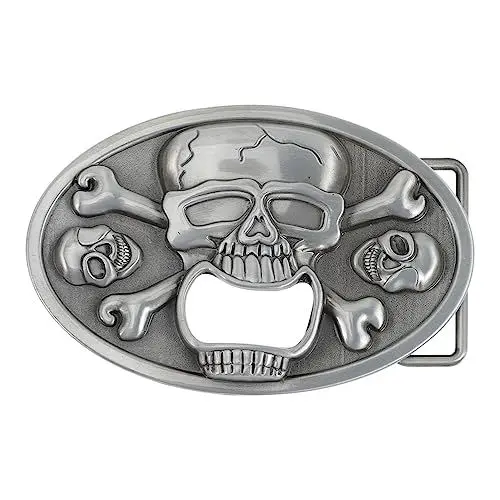 Produktbild: OKUMEYR Flaschenöffner Multifunktionaler Ersatz-gürtelschnalle Punk-stil Bar-accessoire Camping-tool Halloween-dekoration Idee Männer-mode Heimwerker-hilfe