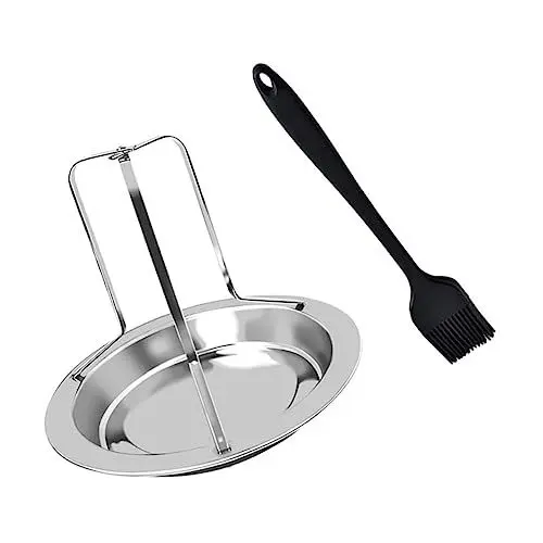 Produktbild: OKUMEYR Hähnchenbräter Aus Edelstahl Camping-grillrost Mit Reinigungsbürste