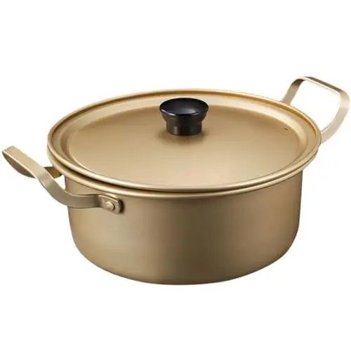 Produktbild: OKUMEYR Schüsseltopf Nudelkocher Aluminium Instant-Nudeltopf Leicht zu reinigen Leichtgewicht für Reisen Camping 16cm kleiner Ramentopf