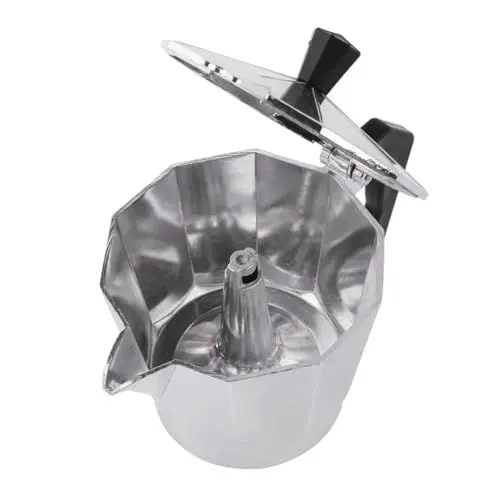 Produktbild: OKUMEYR Kaffeemaschine Kanne Espresso Kaffee Espressomaschine Feuer Kaffeekanne Espressokanne Für Den Herd Kaffeekanne Auf Dem Herd Mokkakanne Espressokocher Induktion Café-topf Silver