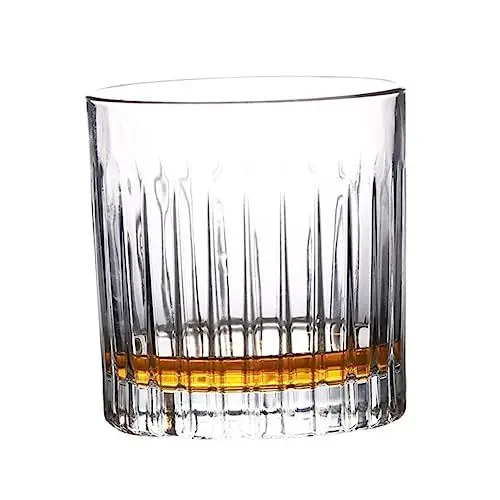 Produktbild: OKUMEYR Klassischer Bierkrugbecher Whiskyglasbecher Mit Gravur Speziell Geformtes Whiskyglas Für Hausbar Transparentes Glas Set Aus 2