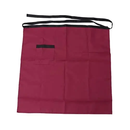Produktbild: OKUMEYR Kellnerschürze Kurz Rot Kochschürze Mit Taschen Für Catering-services