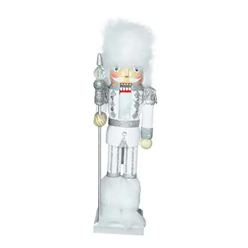 Produktbild: OKUMEYR Weihnachten Home Decor 35cm Hohe Holz Nussknacker Puppet Weiß Tischplatte Schmuck