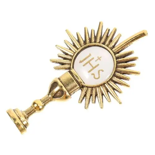 Produktbild: OKUMEYR Elegante Kreuzbrosche Kommunionkelch Anstecknadel Zinklegierung Religiöse Anstecknadel Modisches Kreuz Anstecknadel Zur Erstkommunion Für Religiöse Anlässe