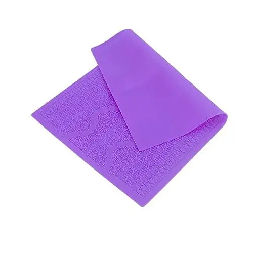 Produktbild: OKUMEYR Fondant-Matten für Kuchen- lebensmittelechtes Silikon Kuchen-Spitze geprägte Matte einfach zu verwenden sauber