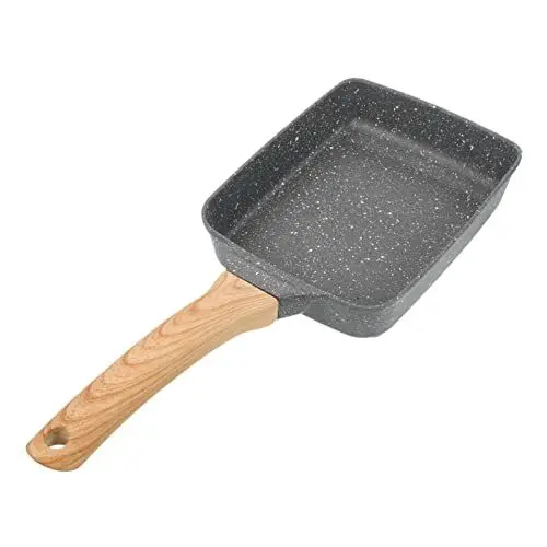 Produktbild: OKUMEYR Induktionsfähige Bratpfanne Mehrzweckpfanne Frühstückspfanne Steinpfanne kühler Griff leicht zu reinigen Aluminiumkonstruktion