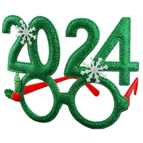 Produktbild: OKUMEYR Weihnachtsbrillen-Requisiten – Foto-Requisiten Für Weihnachtsfeiern Brillengestelle Für Weihnachten Bequem Und Wiederverwendbar