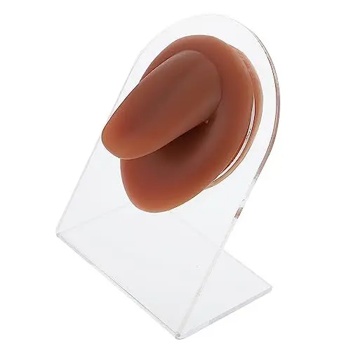 Produktbild: OKUMEYR Requisiten Lehren Streich Zunge Spielzeug Modell Der Kinderzähne Modell Der Piercing-praxis Wiederverwendetes Zungenmodell Zungenstütze Puppe Silikon in Lebensmittelqualität Coffee