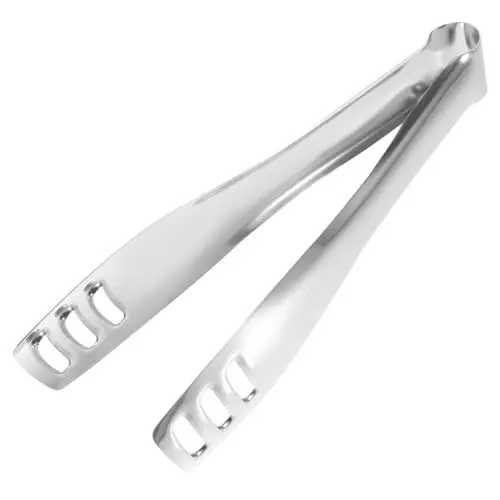 Produktbild: OKUMEYR Küchenzange Mit Perforiertem Design Grillzange Aus Edelstahl Servierzange Für Buffets Und Draußen Ergonomischer Griff Präzise Greifbarkeit Für Lebensmittel