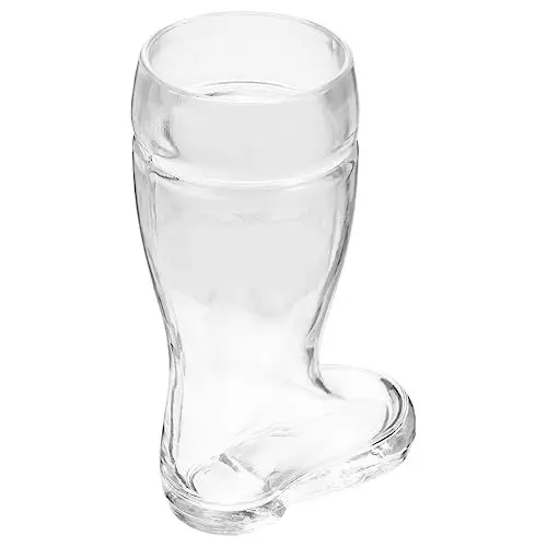 Produktbild: OKUMEYR Stiefelförmiger Glasbecher Weinbecher Retro-design Kreative Heimdekoration Transparenter Glasbecher