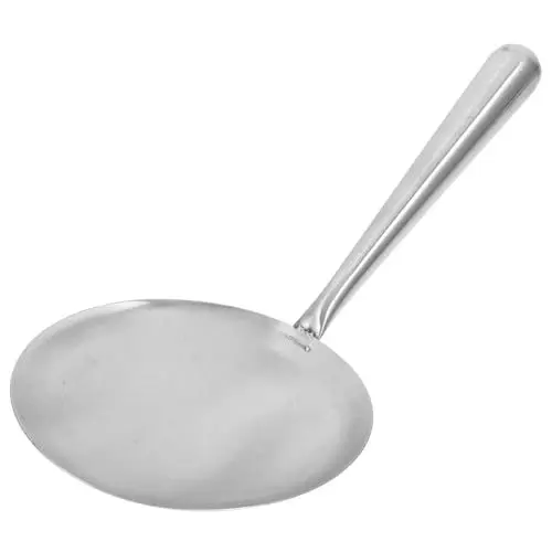 Produktbild: OKUMEYR Tofu-gehirnschaufel Japanische Reiskelle Reisspatel Reisschaufel Mit Flachem Boden Asiatisches Reispaddel Flacher Löffel Reislöffel Chinesischer Tofu-löffel Rostfreier Stahl Silver