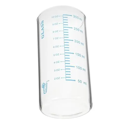 Produktbild: OKUMEYR Meßbecher Glas 301–400 Ml Wassermessbecher Mit Tragbare Saftbecher Milchbecher Wasserbecher Getränkebecher