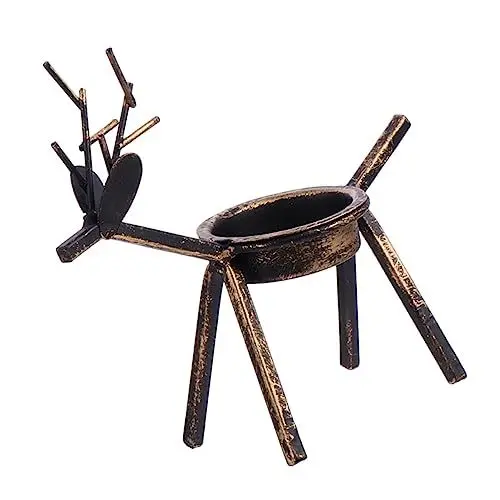 Produktbild: OKUMEYR Weihnachtskerzenhalter konische Kerzenhalter Duftkerze Weihnachtsschmuck Rentier Teelichthalter Weihnachts Party Weihnachten Party Weihnachtsbedarf Weihnachtsdekorationen Eisen