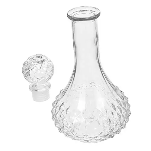 Produktbild: OKUMEYR 500ml Hohe Hals Kreative Glas Wein Flasche Dekorative Wein Decanter Gravierte Whisky