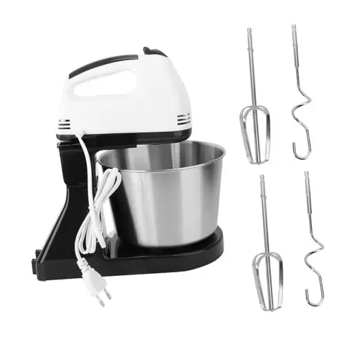 Produktbild: OKUMEYR elektrischer Handmixer küchenmixer küchen mixer Teigknetmaschine hand mixers Eierrührer Spiralmischer Rührgerät elektrischer Mixer Standmixer Kuchenmischer Handlich