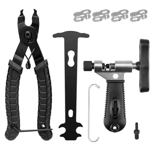 Produktbild: OKwhims Kettennieter Fahrrad,Fahrradkette Werkzeug,für 6-12 Fach Kettenwerkzeug Fahrrad,Fahrradkette Werkzeug Set,Kettennieter,Kettenschloss Zange und Kettenlehre,Fahrrad Ketten Werkzeug für Rennrad