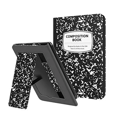 Produktbild: OLAIKE Hülle für Kindle Paperwhite 2018 - Mit klappbarer Halterung, Auto Wake/Sleep, Mit Handschlaufe (nur für Kindle Paperwhite 10. Generation - 2018), Milchheft
