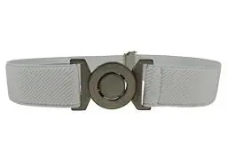 Produktbild: Olata längenverstellbarer Kinder-Gürtel mit runder Clip-Schnalle (1-6 Jahre). Weiß