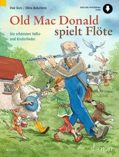 Produktbild: Old Mac Donald spielt Flöte: Die schönsten Volks- und Kinderlieder. 1-2 Flöten.