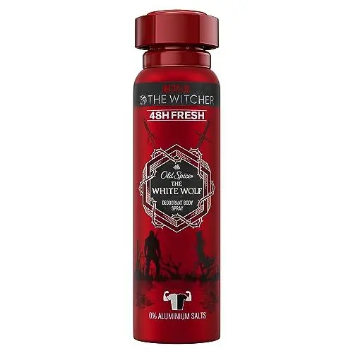 Produktbild: Old Spice The White Wolf Deodorant Bodyspray für Männer 150ml, The Witcher Limited Edition, 48H Frische, 0 Prozent Aluminiumsalze, keine weissen und gelben Flecken