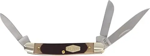 Produktbild: Old Timer TB-108OT Schrade, Taschenmesser, Pen Point, Sheepsfoot, Klappmesser-Junior-Klingenlänge: 5,08 cm-3 Klingen, Stahl, Mehrfarbig