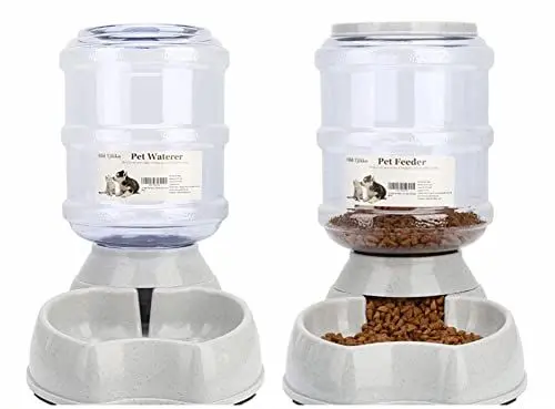 Produktbild: Old Tjikko Futterautomaten für Katzen, Futterautomaten für Hunde, Futterautomaten für mittlere und große Tiere, Hundenapf, Katzenfutterspender 11L