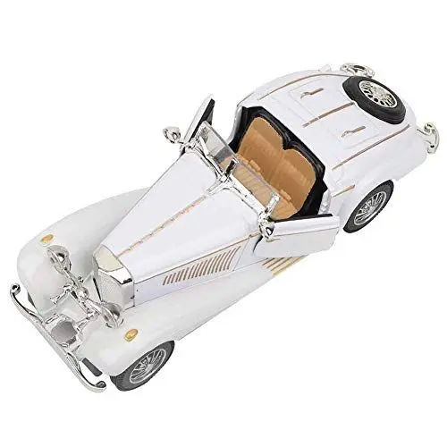 Produktbild: RiToEasysports Oldtimer-Modell, Hohe Simulation, Miniaturlegierung, Zurückziehbares Auto, Spielzeug, Geschenksammlung, Dekoration mit Soundlicht(Weiß)