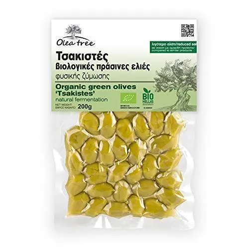 Produktbild: Olea Tree Griechische Zerbrochene Grüne Oliven, 3er Pack x 200 g (Ingesamt: 600 g)