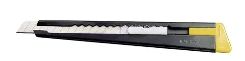 Produktbild: Olfa Cutter-Messer 180 Black, 9 mm Klinge, in schwarzer Metallausführung