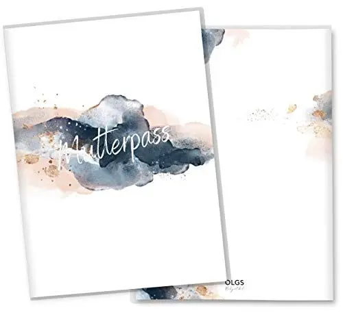 Produktbild: OLGS Mutterpasshülle Glamour Splash | Stilvolle Mutterpass Hülle Schwangerschaft Geschenkidee - Schutzhülle für den deutschen Mutter-Pass ohne Personalisierung, Splash-03