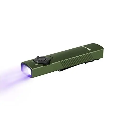 Produktbild: OLIGHT Arkfeld UV EDC Wiederaufladbare Taschenlampe mit dualer Lichtquelle, Weißlicht und UV Licht,1000 Lumen 85 Meter,Geeignet für die tägliche Beleuchtung und Fleckendetektion(Grün Kaltweiß)