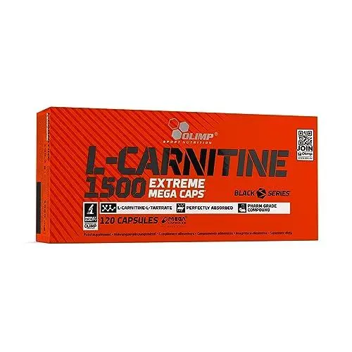 Produktbild: OLIMP- L-Carnitine 1500 Extreme Mega Caps (120 Kapseln). 1500 mg L-Carnitin in Form von Tartrat je Kapsel | 120 Stück (1er Pack)