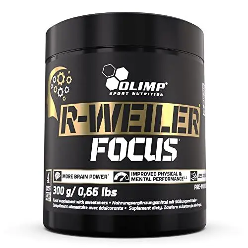 Produktbild: OLIMP SPORT NUTRITION- R-Weiler Focus Nahrungsergänzungsmittel für mehr Leistung und Konzentration. Bringt dein pre Workout Booster auf ein ganz neues Level! | Geschmacksrichtung: Cranberry (300 g)