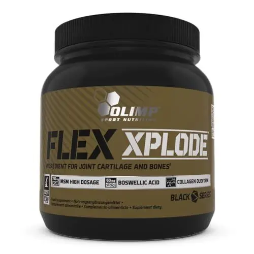 Produktbild: OLIMP SPORT NUTRITION Olimp Flex Xplode Kollagen Pulver - Unterstützt gesunde Knochen & Gelenke, Vitamin C & 5-Mineralien-Komplex, Typ I & II Kollagen, 360g, Orange
