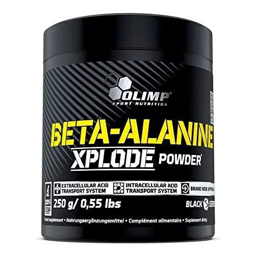 Produktbild: Olimp Sport Nutrition Beta-Alanine - 250g - Booster pre Workout - Enthält Beta Alanin, Vitamin B6, L-Histidin & Natrium - Orange