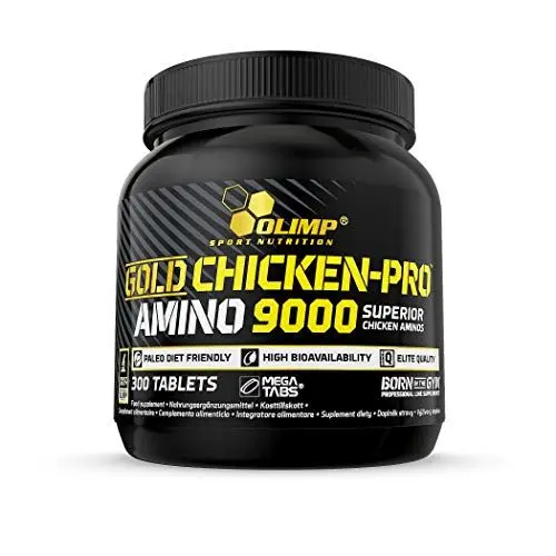 Produktbild: Olimp Sport Nutrition Gold Chicken-Pro Amino 9000 Mega Tabs - Aminosäuren, 1er Pack (1 x 300 Tabletten)