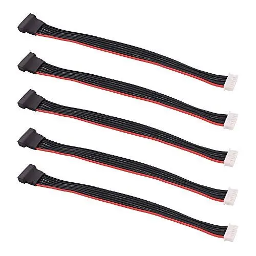 Produktbild: OliRC 5 St. JST-XH 6S 20 cm 22awg Lipo Balance Draht Verlängerungs Silikon Kabel Führen für RC Batterie ladegerät (C136-5)