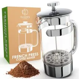 Produktbild: Oliver's Kitchen® French Press 1 liter - Eleganter Kaffeebereiter aus Glas - Kaffee Maschine für authentischen Kaffeegenuss - Hitzebeständig und praktisch