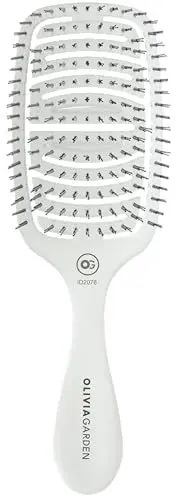 Produktbild: Olivia Garden - Essential Care Flex Fine Hair Bristles Ice White. Für trockenes oder oder nasses Haar. Ein Detangler für feines Haar.