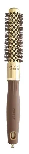 Produktbild: Olivia Garden Expert Blowout Shine – Gold & Braun - 20 - Runde, antistatische Keramikbürste für glänzende und frizzfreie Blowouts